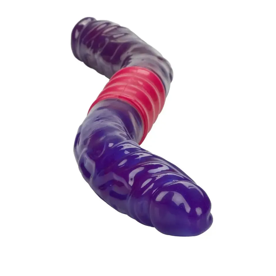 15-inch Colt Jelly Purple Dual Vibrating Penis Dildo for Couples