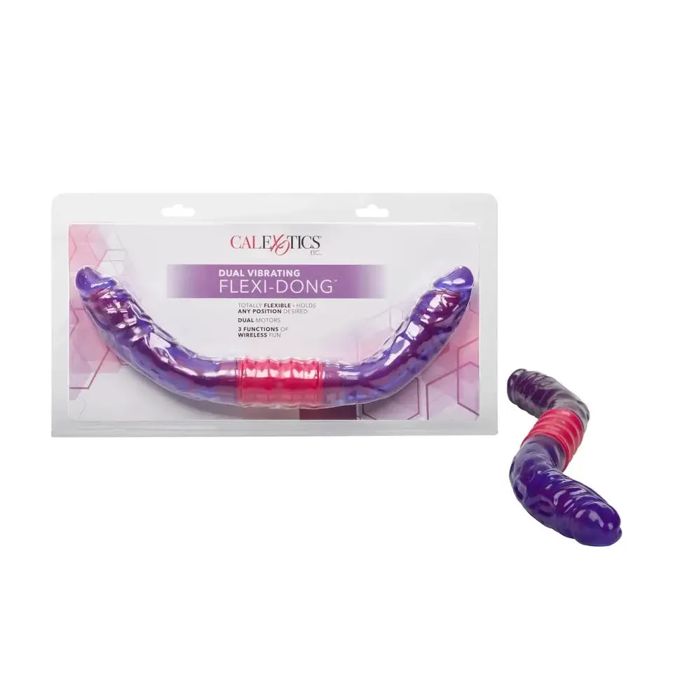 15-inch Colt Jelly Purple Dual Vibrating Penis Dildo for Couples