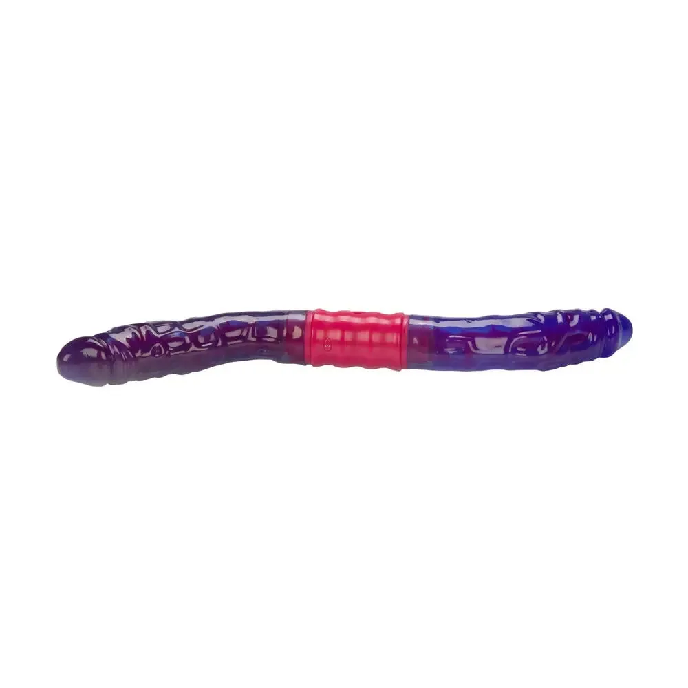 15-inch Colt Jelly Purple Dual Vibrating Penis Dildo for Couples