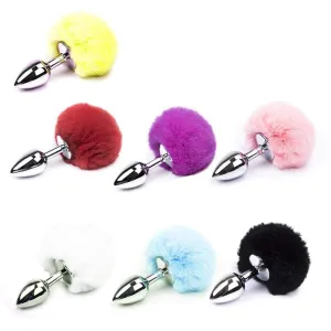 3 Tail Plug Multi Color Bunny Stainless steel