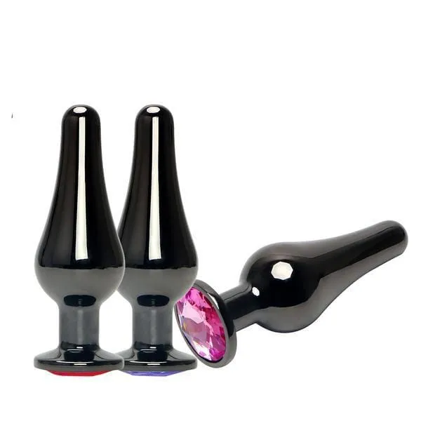 3.5 Pear-shaped Crystal Jeweled Plug