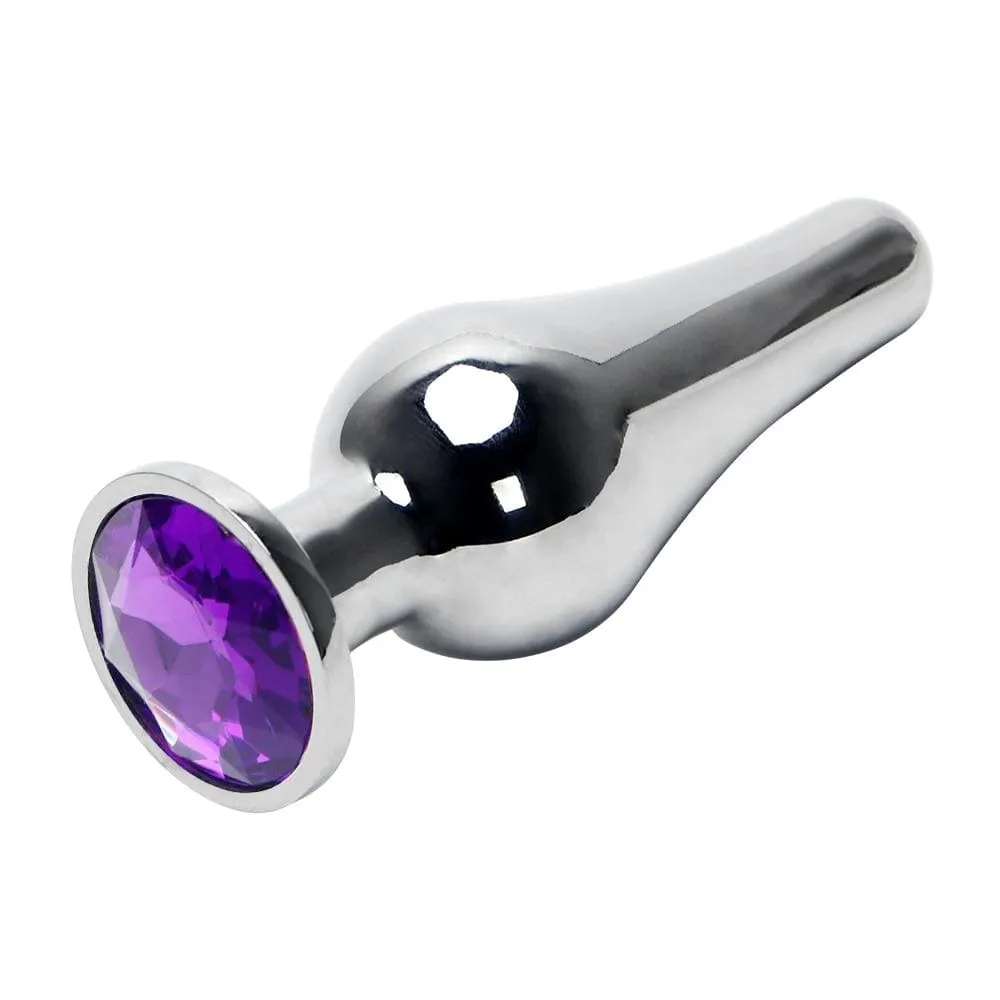 3.5 Pear-shaped Crystal Jeweled Plug