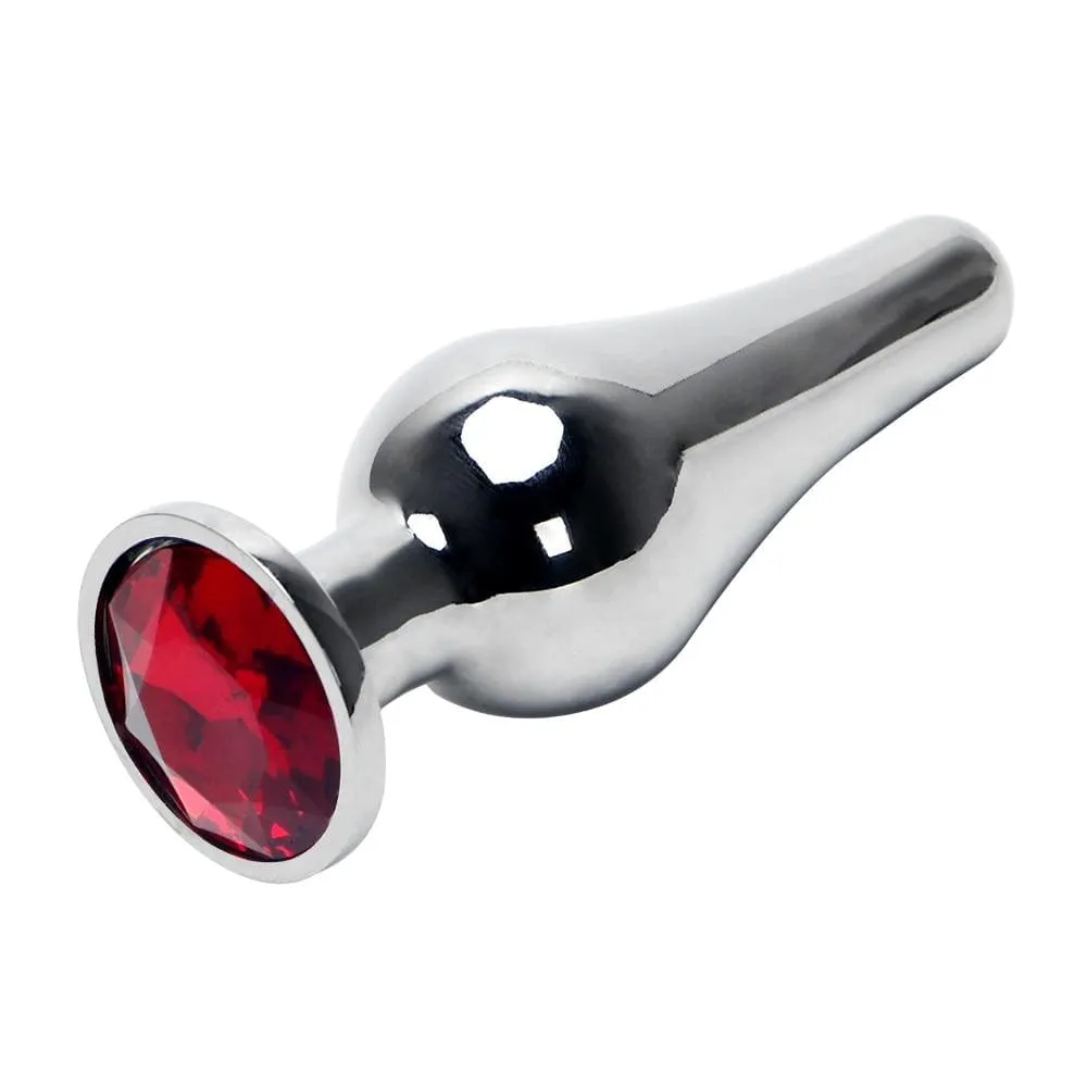 3.5 Pear-shaped Crystal Jeweled Plug