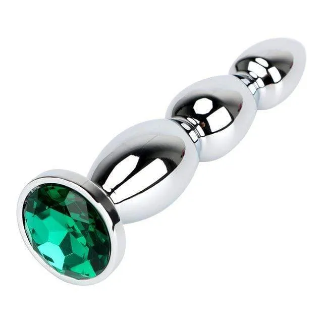 4 Colors Jeweled 5 Stainless Steel Plug