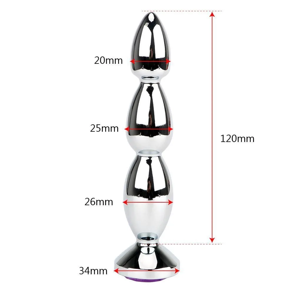 4 Colors Jeweled 5 Stainless Steel Plug