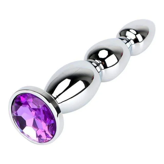 4 Colors Jeweled 5 Stainless Steel Plug