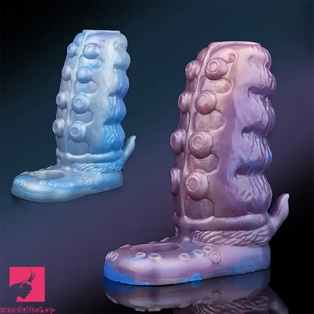 4.92in Realistic Tentacle Cock Soft Adult Real Dildo Sleeve With Penis Ring