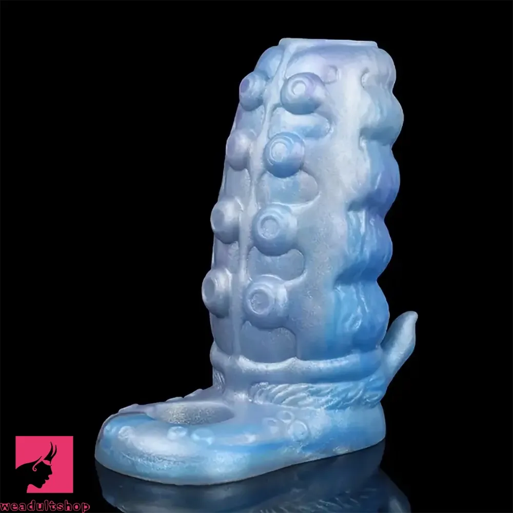 4.92in Realistic Tentacle Cock Soft Adult Real Dildo Sleeve With Penis Ring