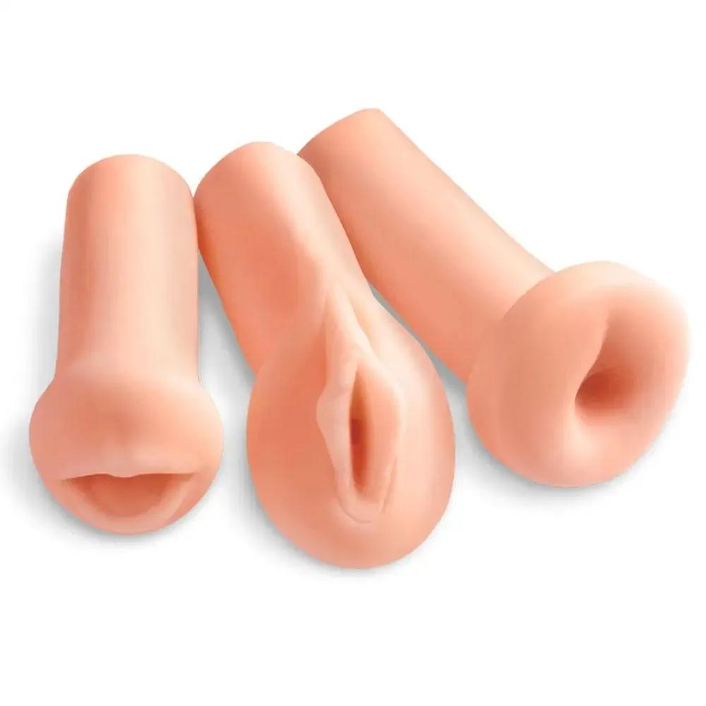 5-inch Pipedream Realistic Feel 3 Holes Stroker Sleeves Set