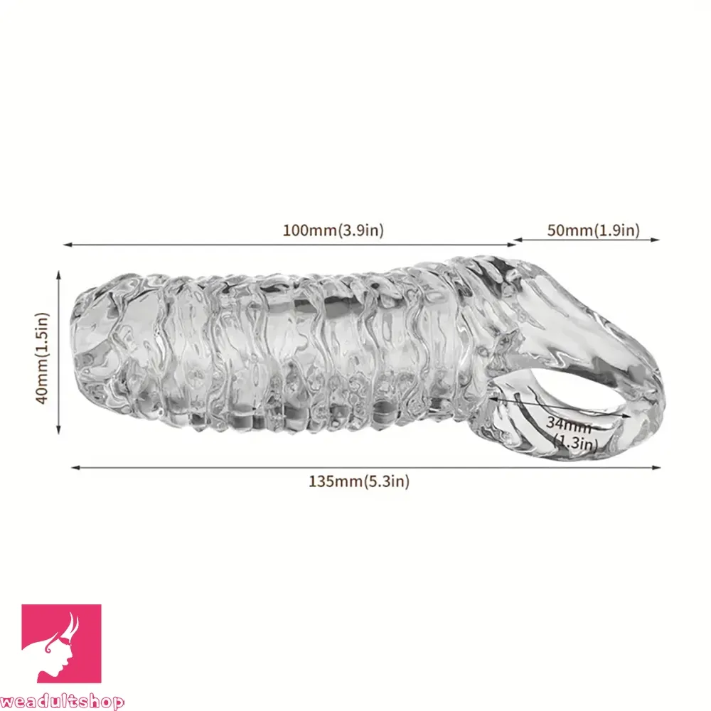 5.3in Penis Sleeve Ejaculation Soft Penis Adult Cock Toy For Couples