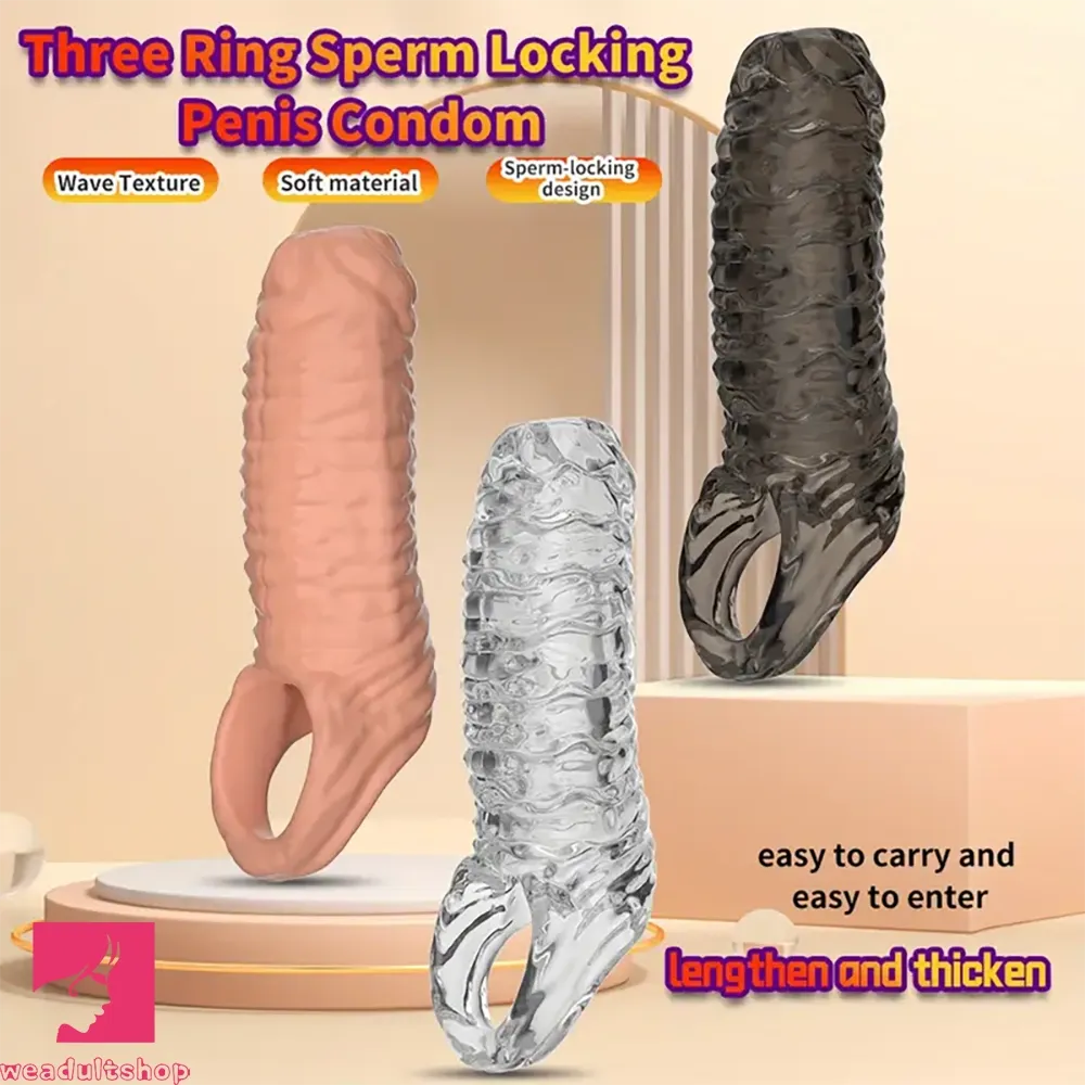 5.3in Penis Sleeve Ejaculation Soft Penis Adult Cock Toy For Couples