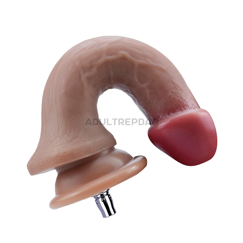 7.09-inch Dual Density Silicone Realistic Mushroom Head Dildo for Lustti Sex Machines