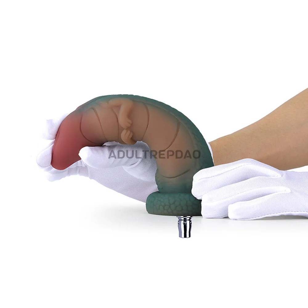 7.87-inch Dual Density Silicone Fantasy Lizard Shaped Dildo Attachment for Lustti Sex Machines