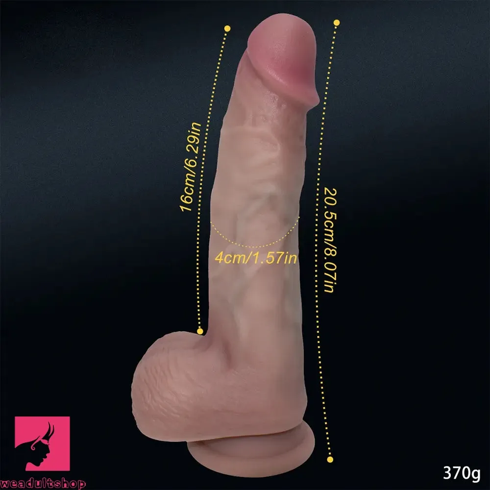 8.07in Big Female Liquid Silicone Soft Super Realistic Dildo For Women Using
