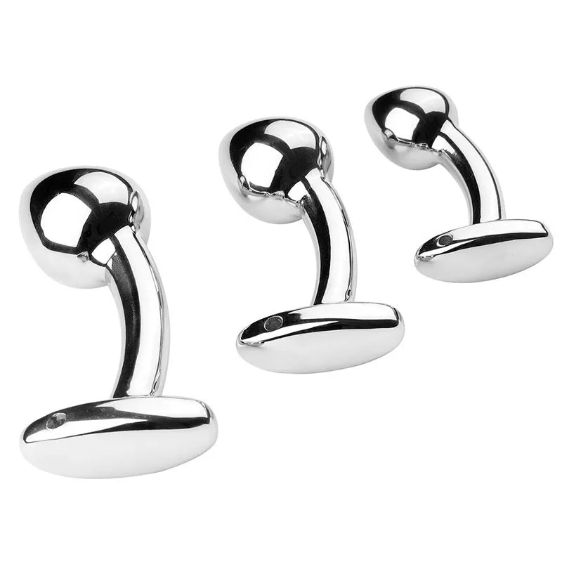 Aluminum Curved P-point Anal Plug Curved Massage Stick