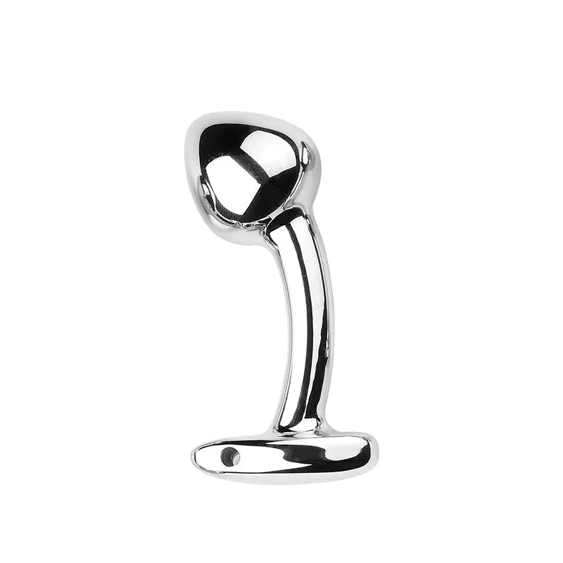 Aluminum Curved P-point Anal Plug Curved Massage Stick