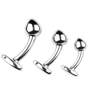 Aluminum Curved P-point Anal Plug Curved Massage Stick