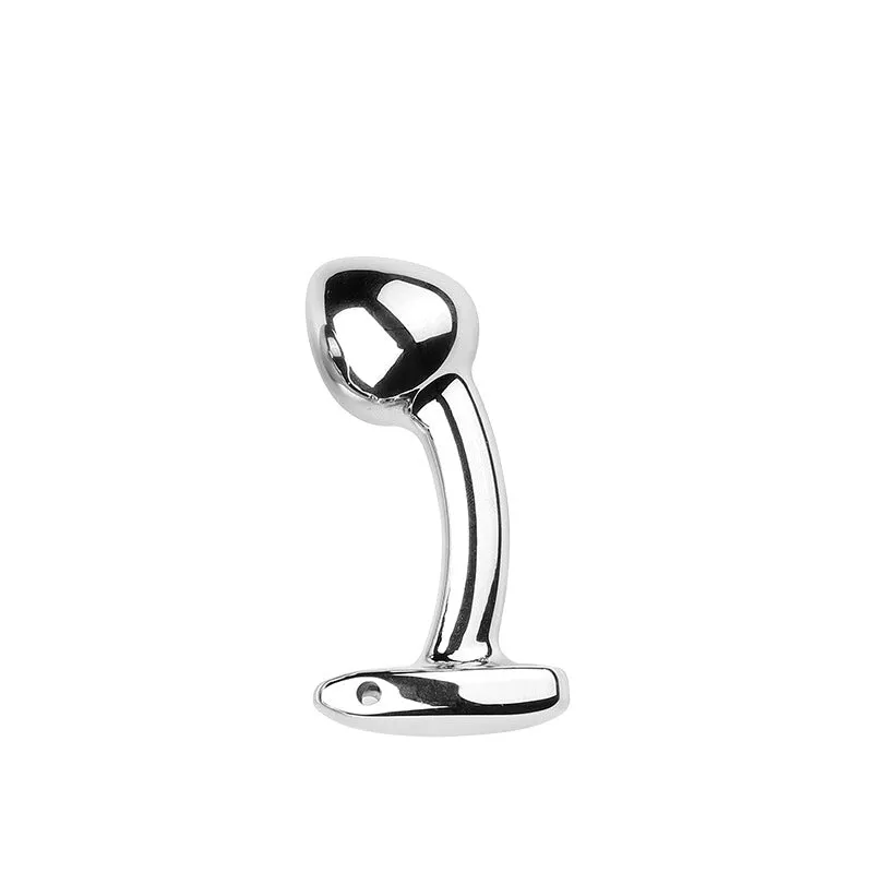 Aluminum Curved P-point Anal Plug Curved Massage Stick