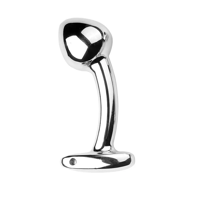 Aluminum Curved P-point Anal Plug Curved Massage Stick