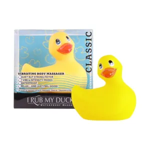 Aparat de masaj BIG TEAZE TOYS I Rub My Duckie Classic. pentru corp și zonele intime. 7 funcții de vibrație. rezistent la apă. galben