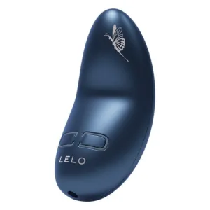 Aparat de masaj LELO NEA 3 Blue. pentru corp și zone intime. cu 10 funcții de vibrație. design cu fluturi și flori. albastru