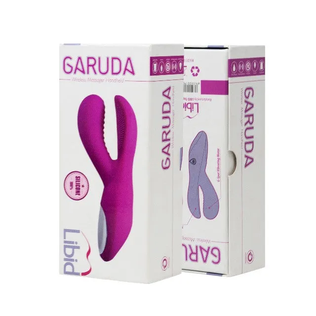 Aparat de masaj LIBID GARUDA. pentru corp. clitoris și punctul G. 6 funcții de vibrație. rezistent la apă. culoare roz