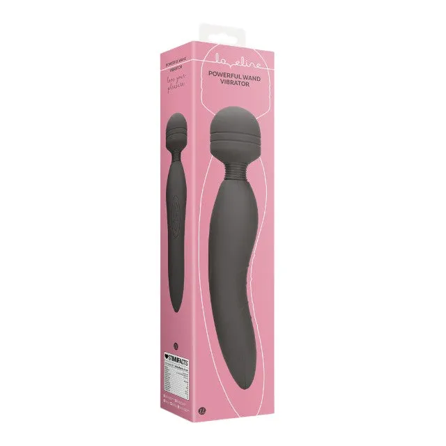 Aparat de masaj LOVELINE Powerful Wand Vibrator. pentru corp și zone intime. 20 funcții de vibrație. gri