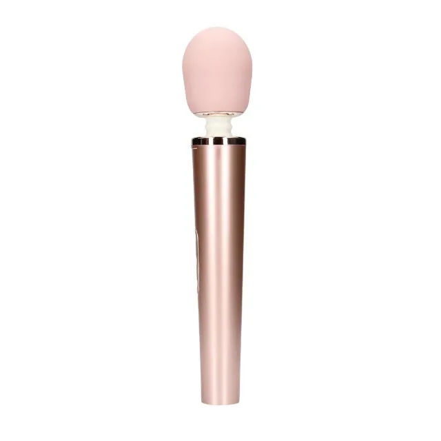 Aparat de masaj LOVELINE Wand Vibrator. pentru corp și zone intime. cu silicon ultra-moale. 6 funcții de vibrație. roz auriu
