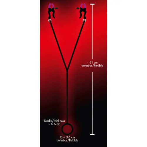 Bad Kitty Cock Ring with Clamps