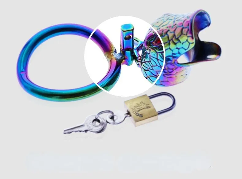 BDSM Snake-shaped Chastity Lock Prevents Derailment