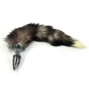 Black Fox Tail Black Silicone Plug