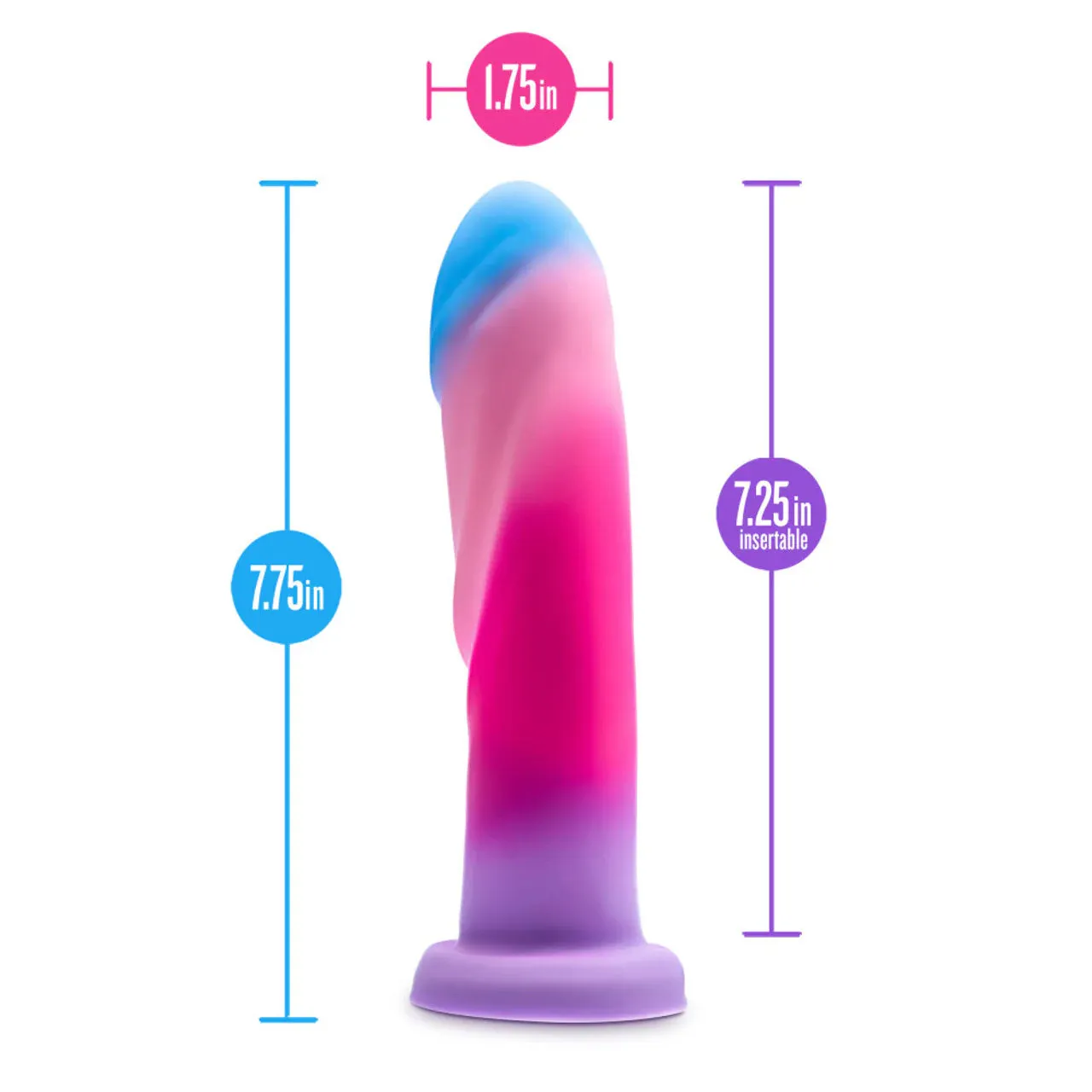 Borealis Dreams Cotton Candy Avanti Dildo by Blush Novelties