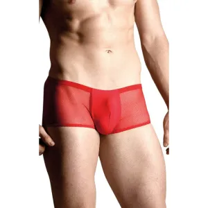 Boxeri sexy SOFTLINE Mens Shorts 4493. lenjerie erotică pentru bărbați cu decupaje pe fese. culoare roșu. mărime XL