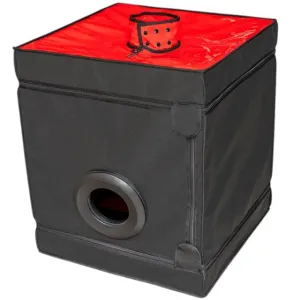 Cabină de sex SECRET DOME Bukkake Black & Red. mobilier pentru jocuri erotice BDSM. cu saltea și cătușe. negru cu roșu