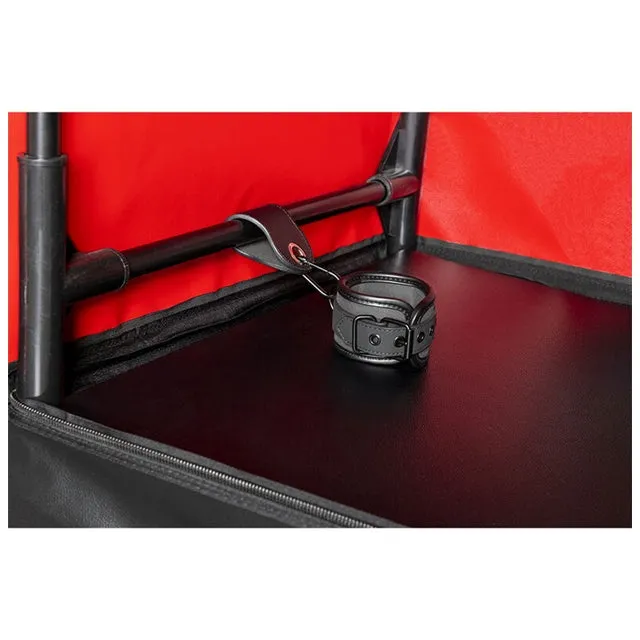 Cabină de sex SECRET DOME Bukkake Black & Red. mobilier pentru jocuri erotice BDSM. cu saltea și cătușe. negru cu roșu
