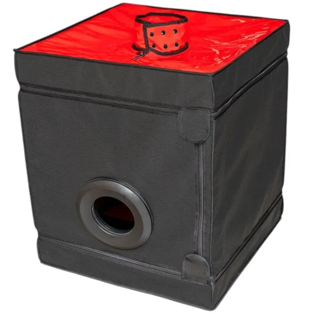 Cabină de sex SECRET DOME Bukkake Black & Red. mobilier pentru jocuri erotice BDSM. cu saltea și cătușe. negru cu roșu