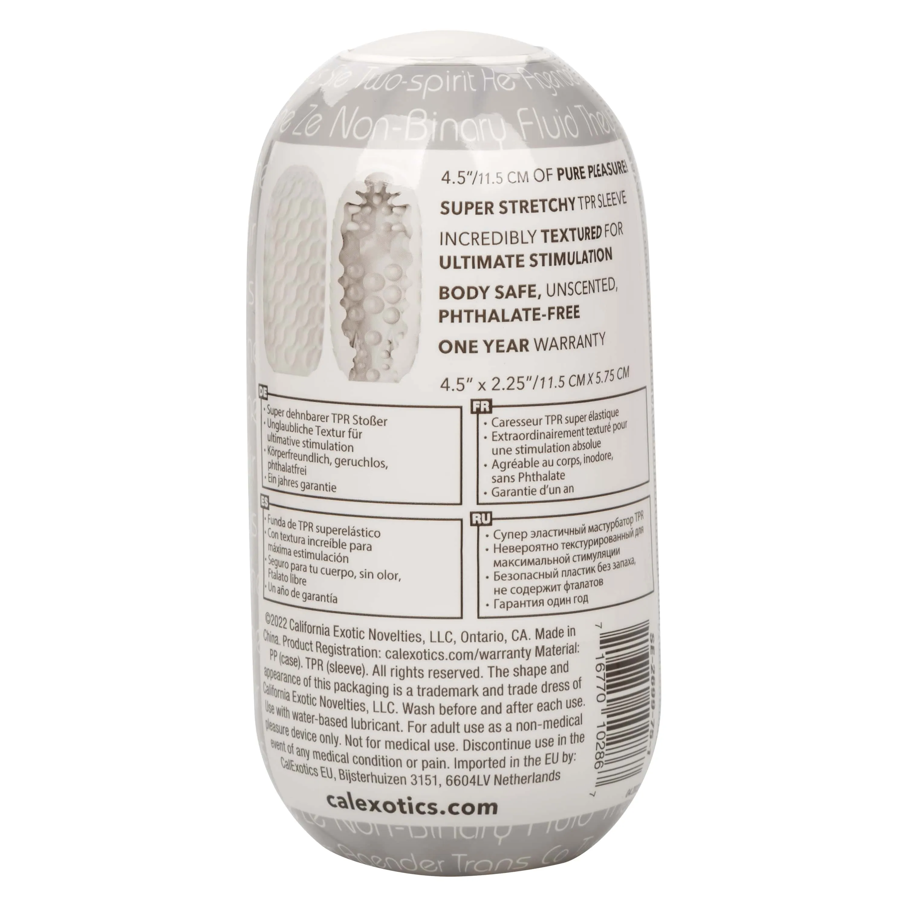 California Exotics - Boundless Reversible Nubby Soft Stroker (White)