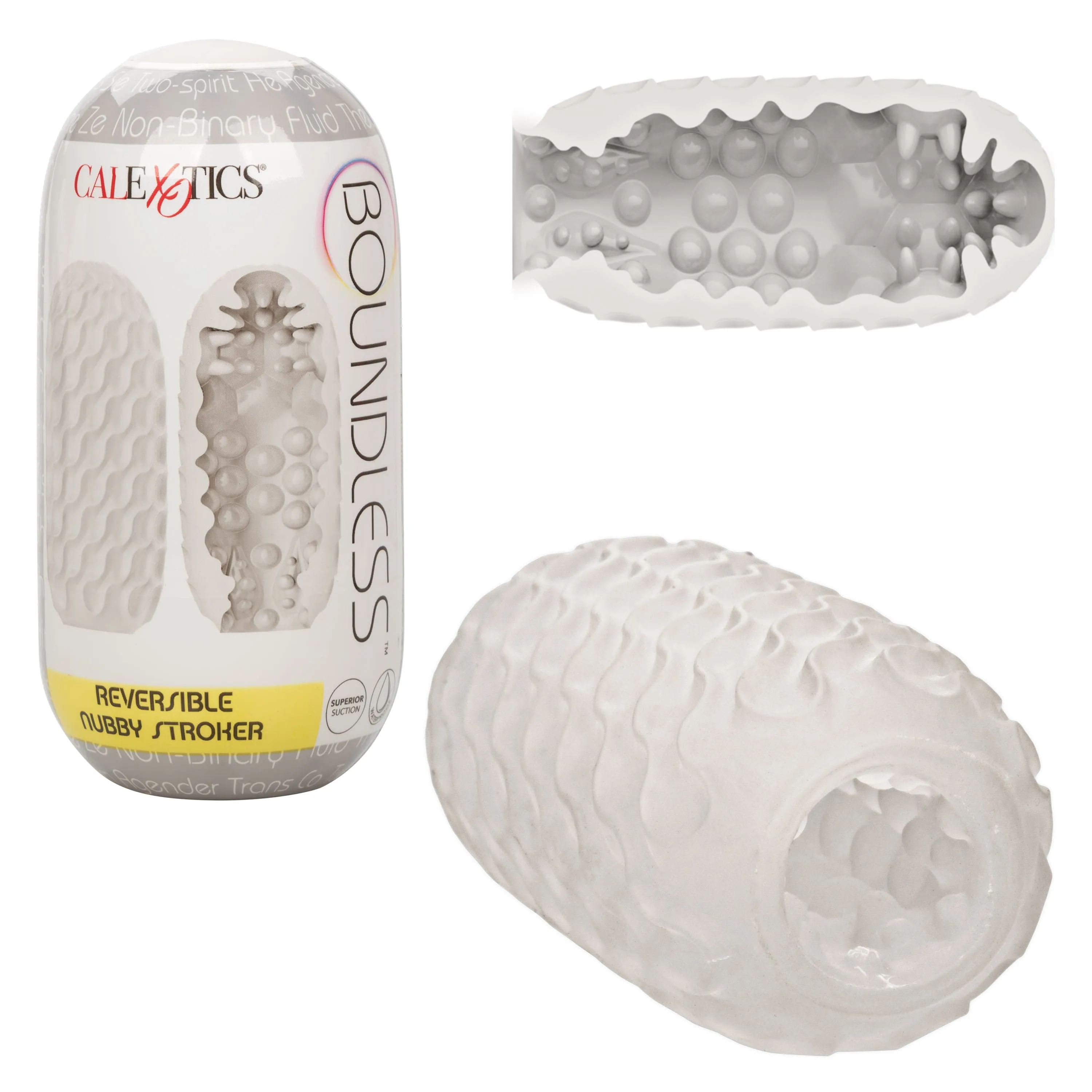 California Exotics - Boundless Reversible Nubby Soft Stroker (White)