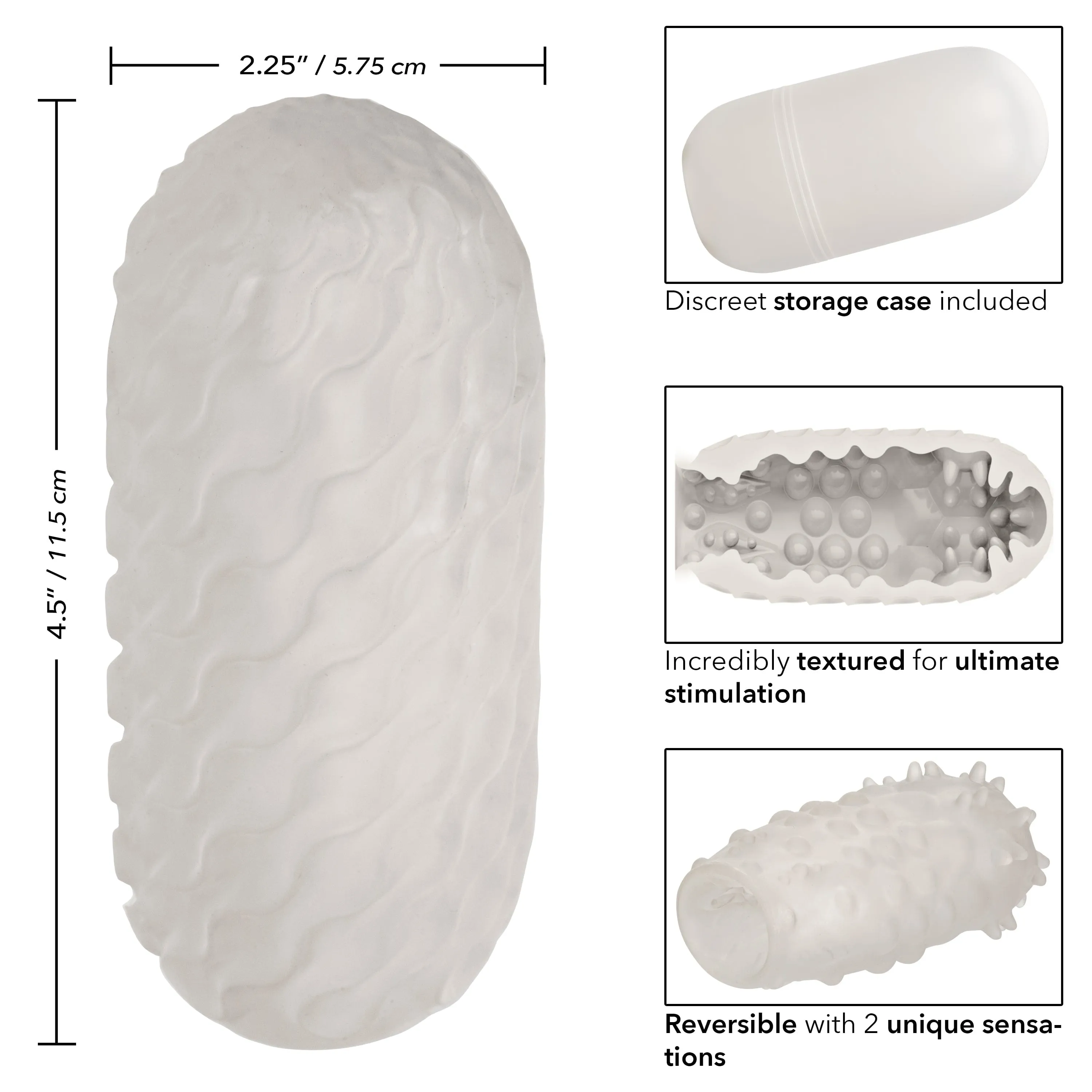 California Exotics - Boundless Reversible Nubby Soft Stroker (White)