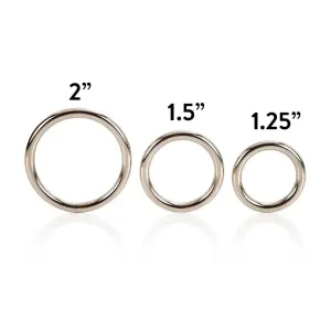 Callifornia Exotic Stainless Steel Silver 3-piece Cock Ring Set
