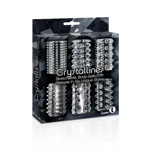 Crystallines Cock Sleeves 6pk by Icon