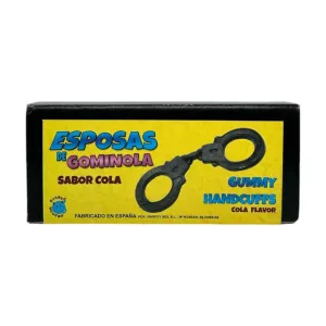 Cătușe din jeleu DIVERTY SEX Gummy Handcuffs. pentru jocuri erotice în cuplu. cu gust de cola. culoare negru