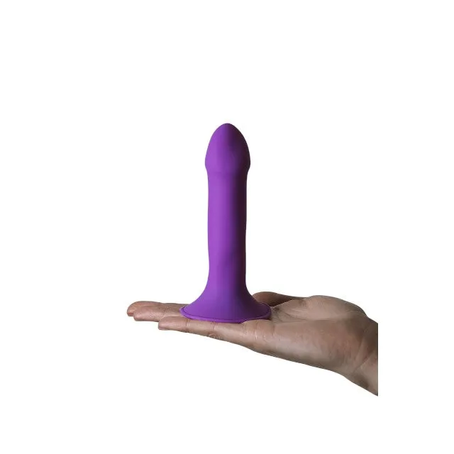 Dildo ADRIEN LASTIC HITSENS 6. din silicon. compatibil cu hamuri strap-on. bază cu ventuză pentru fixare. lungime 13.5 cm. mov
