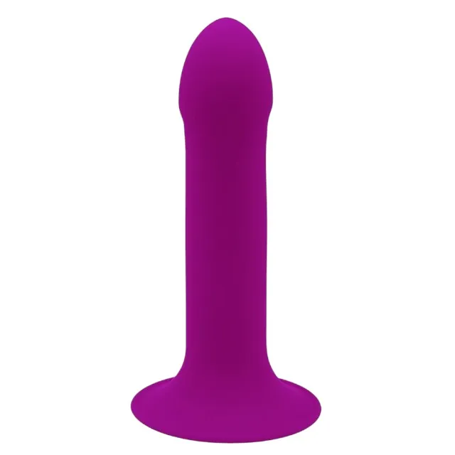 Dildo ADRIEN LASTIC HITSENS 6. din silicon. compatibil cu hamuri strap-on. bază cu ventuză pentru fixare. lungime 13.5 cm. mov