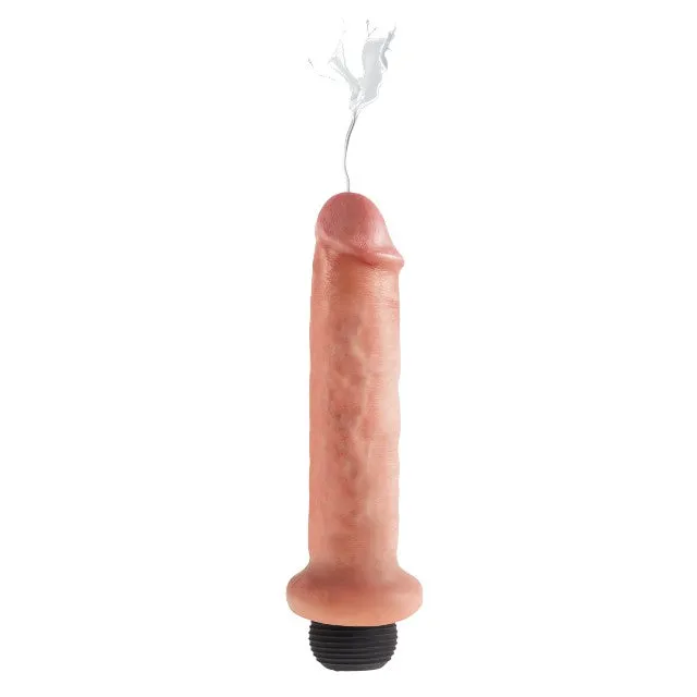 Dildo cu funcție de ejaculare KING COCK 7 Squirting Cock. ultra-realist. culoarea pielii. 18 cm