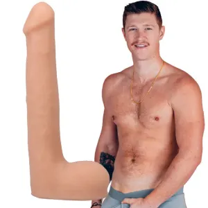 Dildo realist DOC JOHNSON Ultraskyn Signature Cocks - Oliver Flynn. bază cu ventuză pentru fixare. 25 cm. culoarea pielii