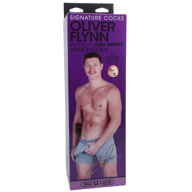 Dildo realist DOC JOHNSON Ultraskyn Signature Cocks - Oliver Flynn. bază cu ventuză pentru fixare. 25 cm. culoarea pielii