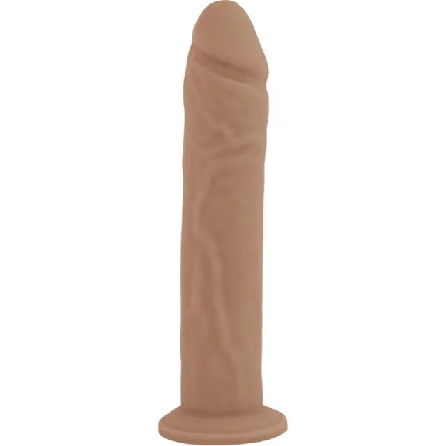 Dildo SILEX-D 9 Model 2. design realist. reactiv la căldură. bază cu ventuză pentru fixare. lungime 22.9 cm. culoarea pielii
