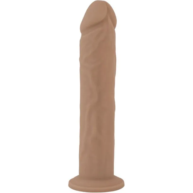 Dildo SILEX-D 9 Model 2. design realist. reactiv la căldură. bază cu ventuză pentru fixare. lungime 22.9 cm. culoarea pielii
