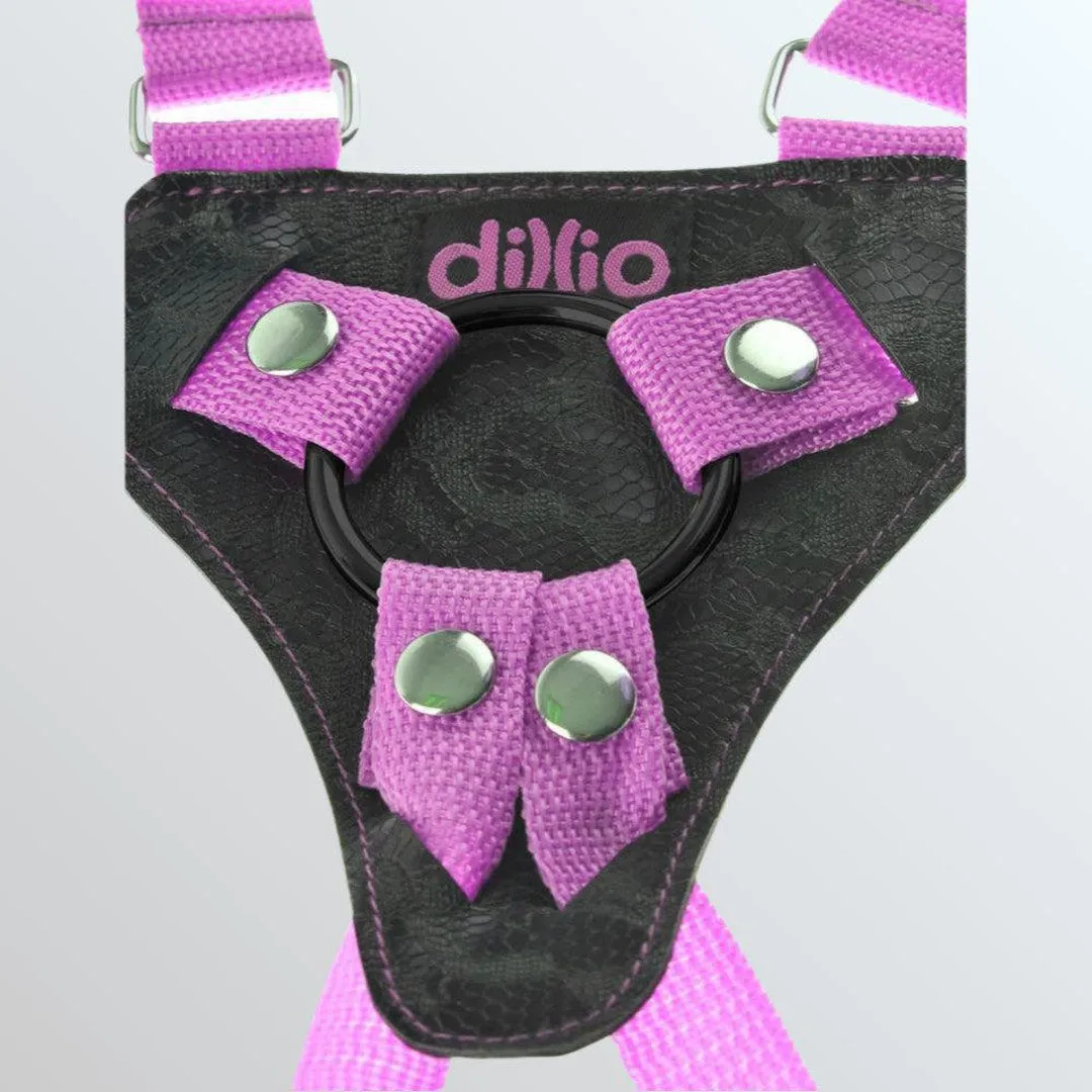 Dillio 7 Pink Strap-on Suspender Harness Set